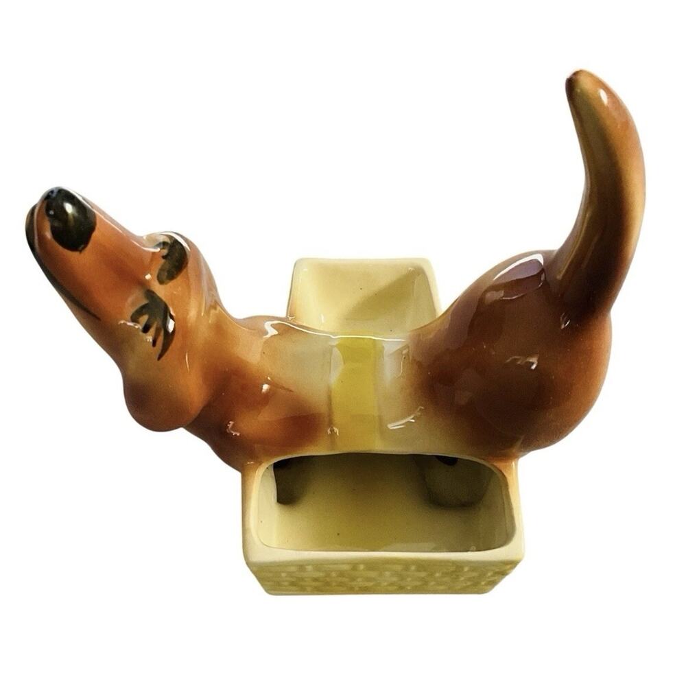 Vintage 1950 A.L. Hirsch Dachsund Dresser Caddy Planter MCM Midcentury Dog Valet - Picture 4 of 9